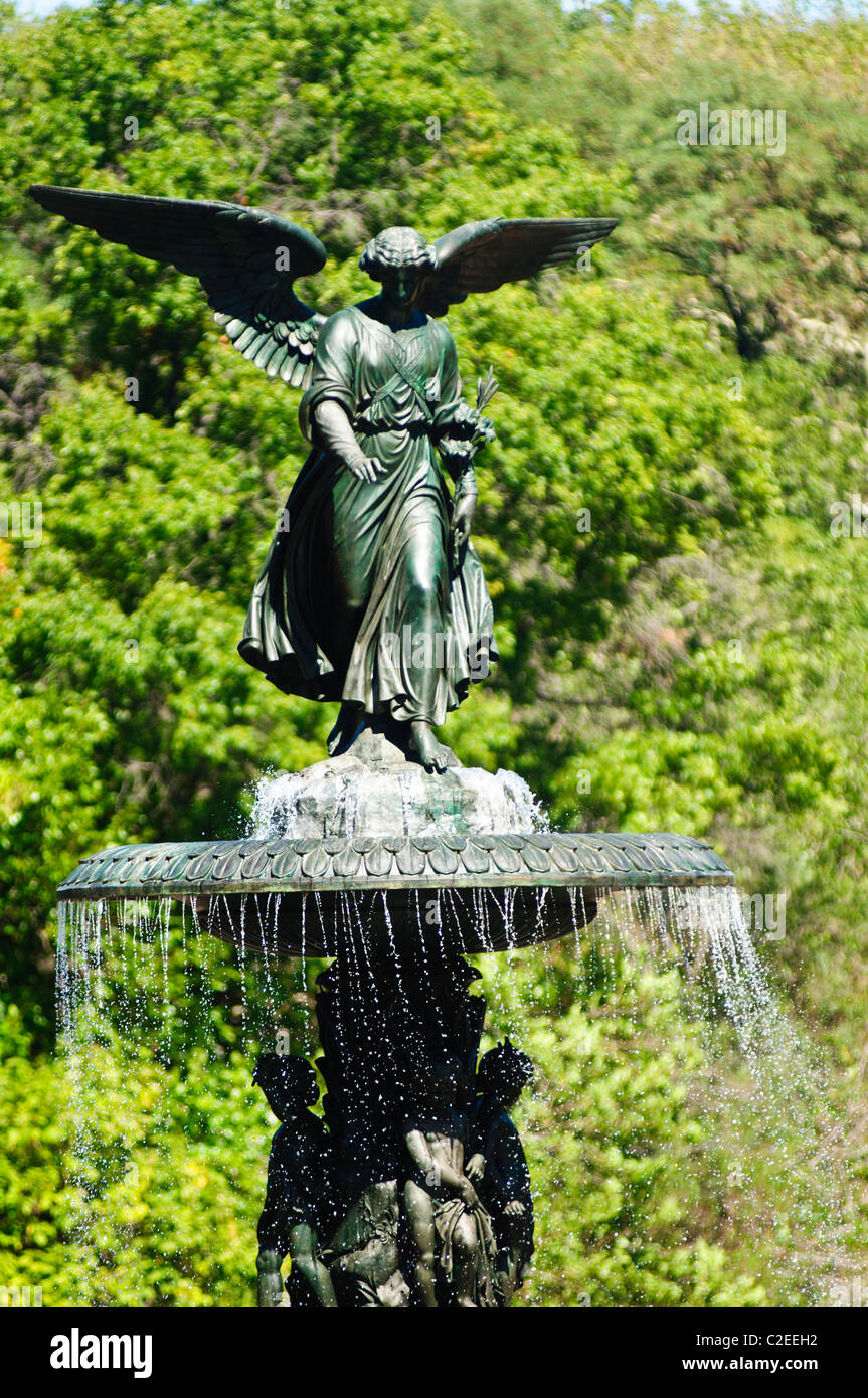 Bethesda-Brunnen oder Engel des Wassers, Central Park, Manhattan, New York City, USA Stockfoto
