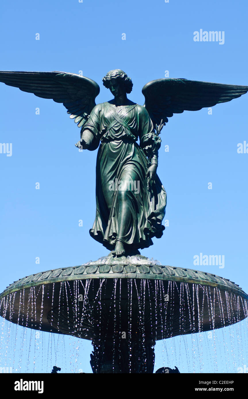 Bethesda-Brunnen oder Engel des Wassers, Central Park, Manhattan, New York City, USA Stockfoto