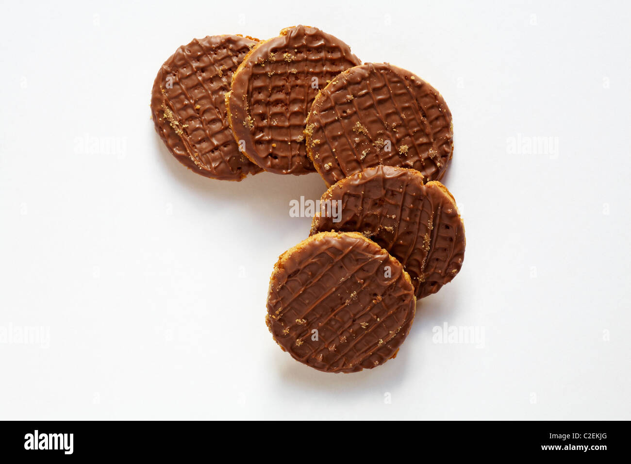 Fünf Foxs Chunkie caramel extrem chocolatey Cookies auf weißem Hintergrund Stockfoto