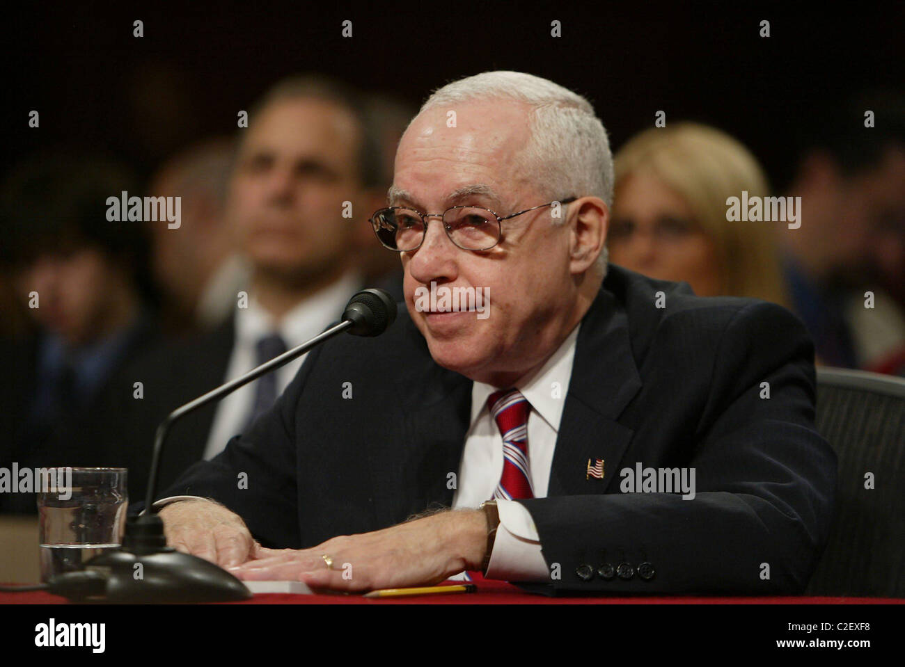 Richter Michael B Mukasey Justizausschuss Anhörung über die Ernennung der Richter Michael Mukasey Attorney General von sein Stockfoto