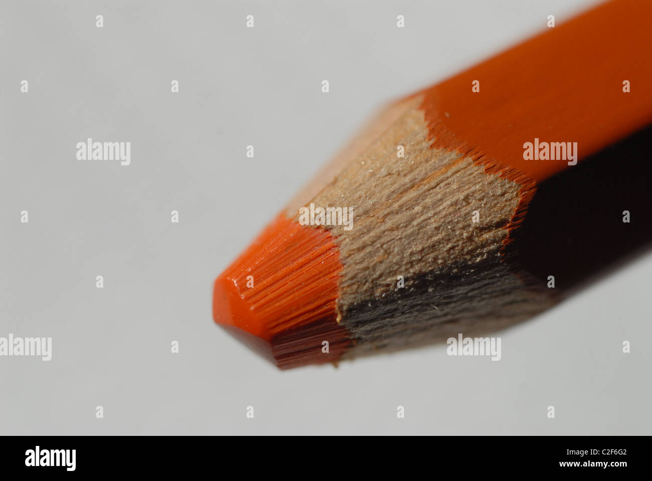Orange Farbe Bleistift. Stockfoto