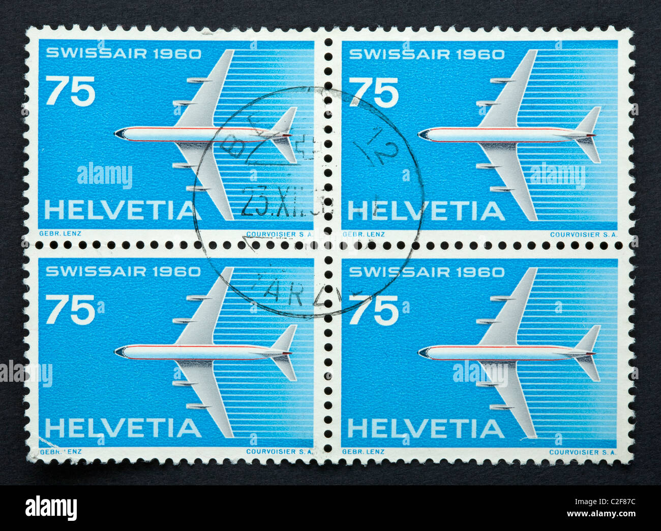 Schweizer Briefmarken Stockfoto