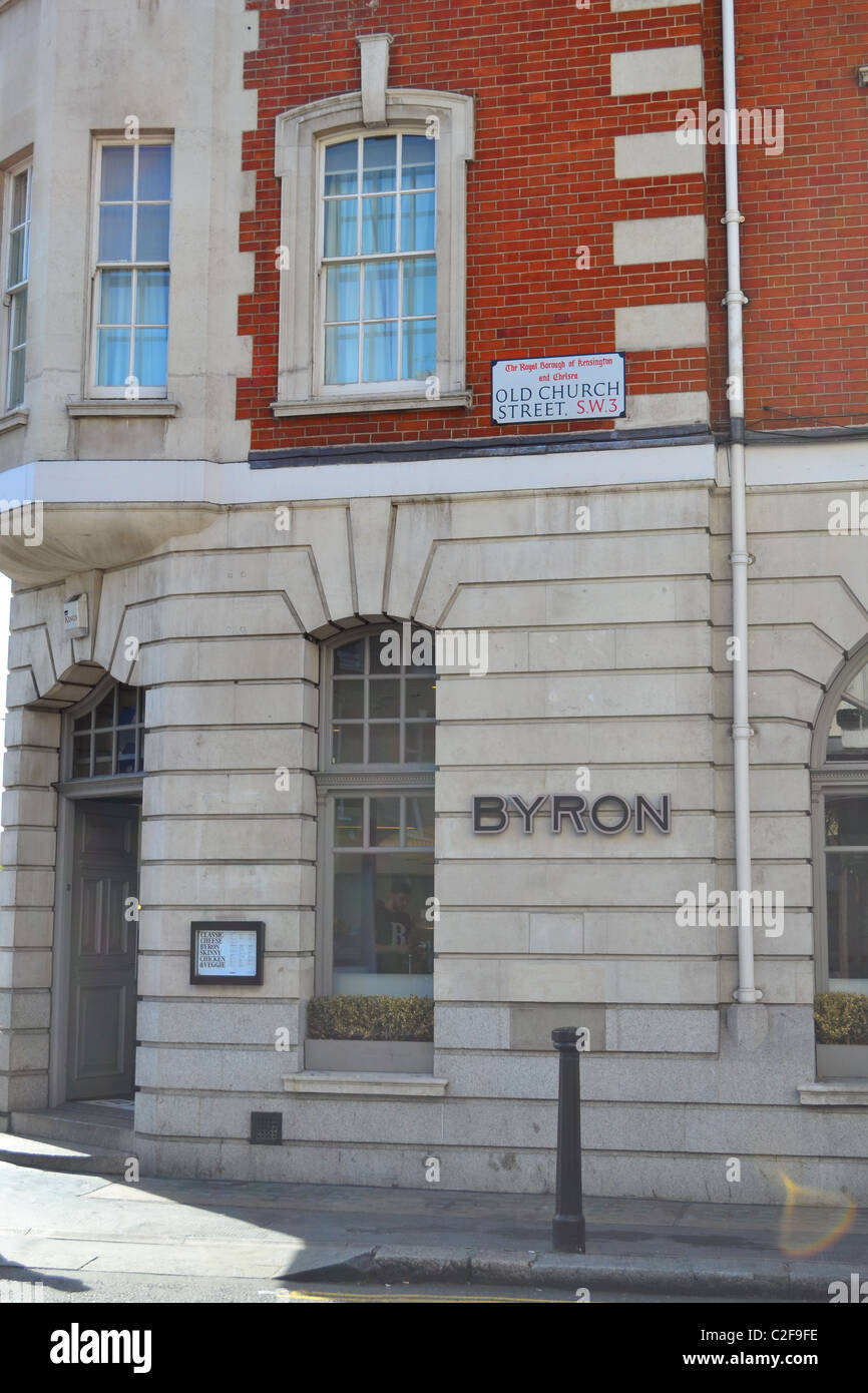 Stein und roten Backsteinfassade, Chelsea, London, UK ARTIFEX LUCIS Stockfoto