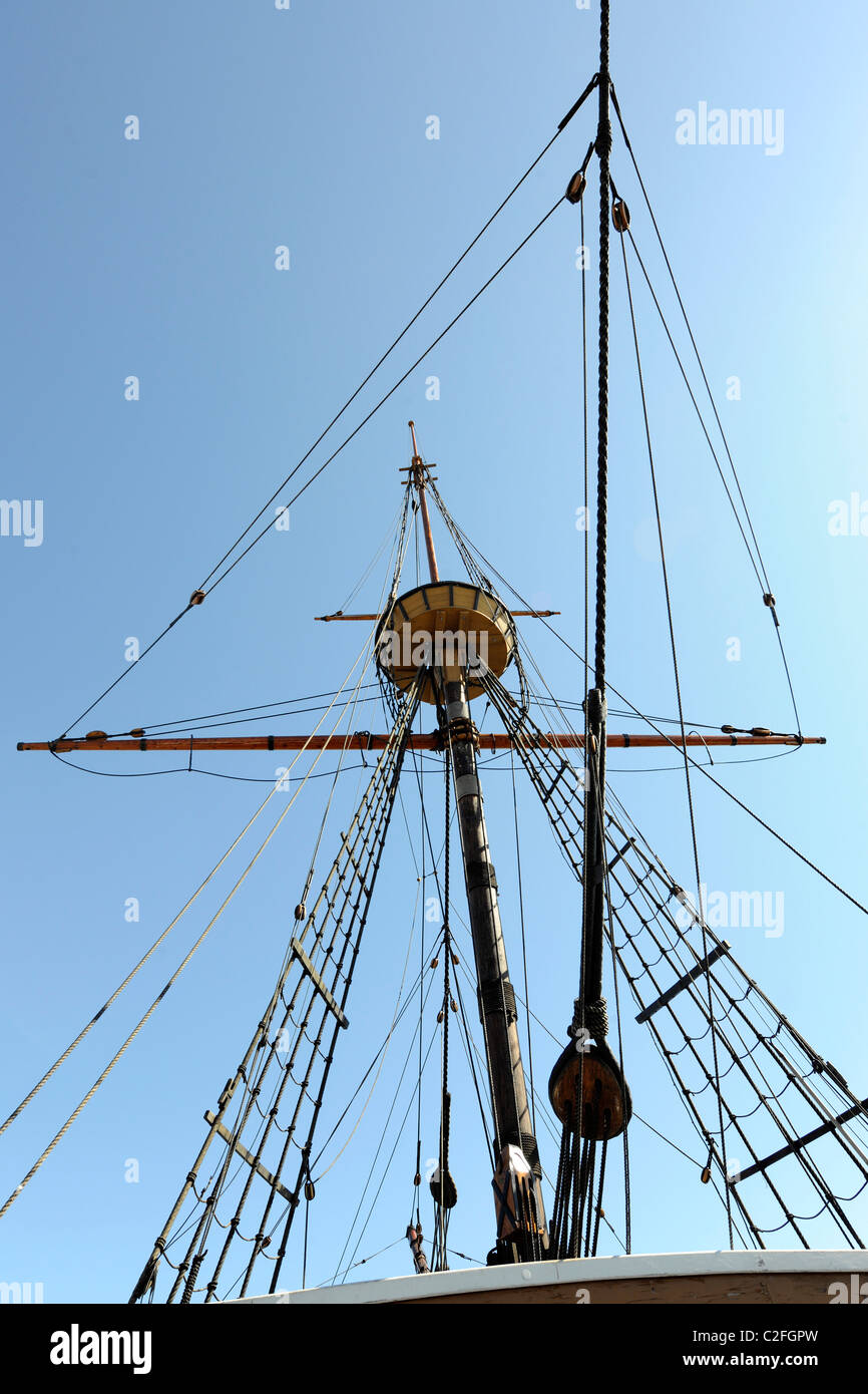 Mayflower II Schiff, Plymouth, Massachusetts. Stockfoto
