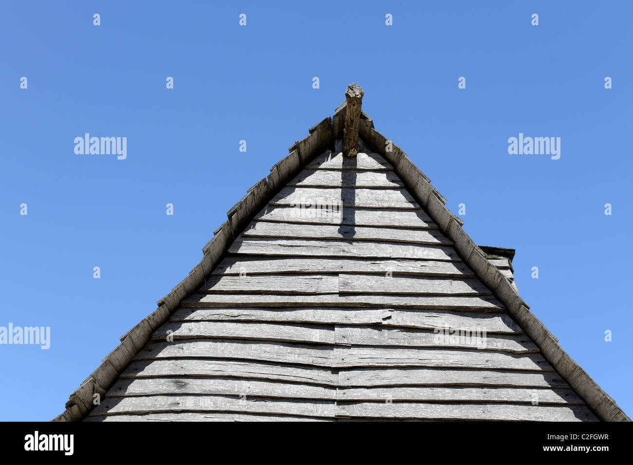 Plimouth Plantage. Neu erstellte kolonialen Pilger Dorf 1627 Plimouth Dorf. Stockfoto