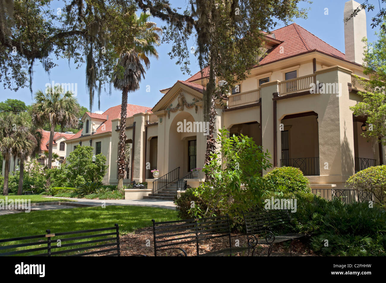 Thomas Center ist das kulturelle Herz der Stadt Gainesville Florida, mit Kunstgalerien, Ausstellungen und Performances. Stockfoto