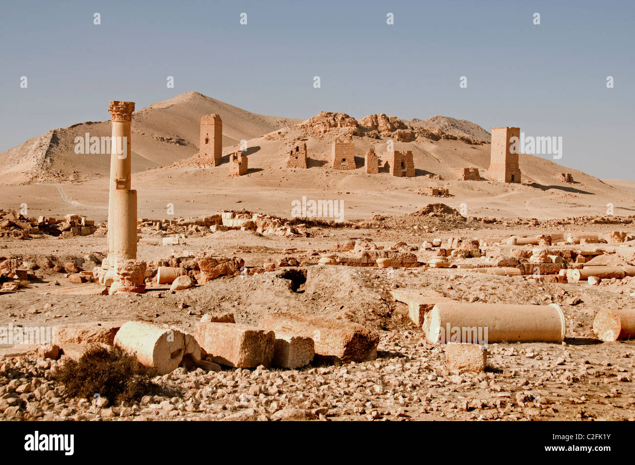 Tal der Turm Grab Gräber 2 Cent Palmyra Syrien Syrien Stockfoto