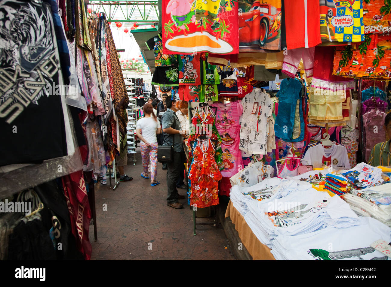 Wochenmarkt auf Petaling Street, Kuala Lumpur Stockfoto