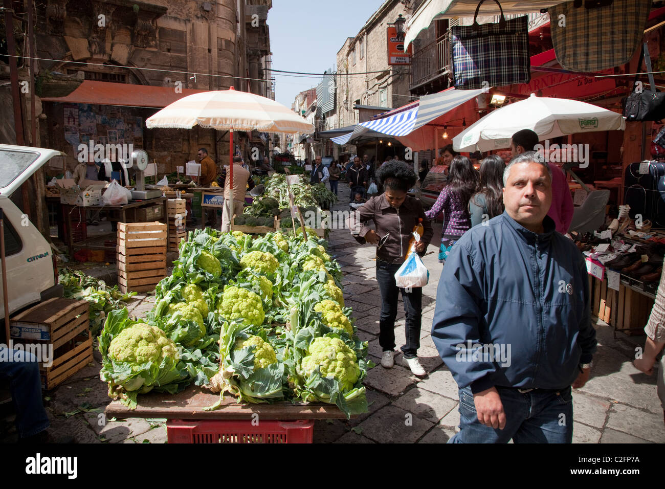 Sizilianisches Marktes (Mercato) Palermo Sizilien Italien Stockfoto