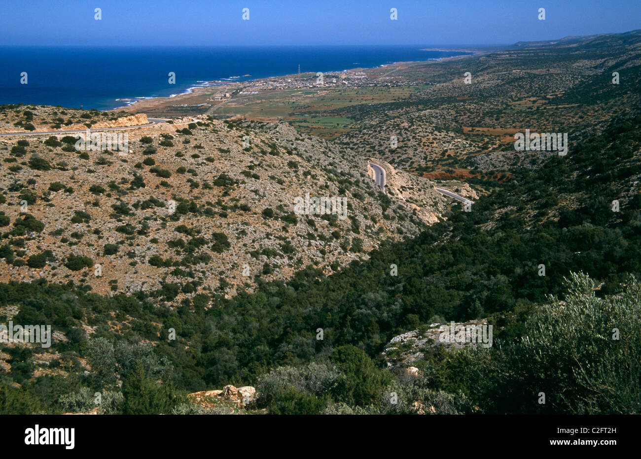 Susah Mittelmeerküste Libyens Stockfoto