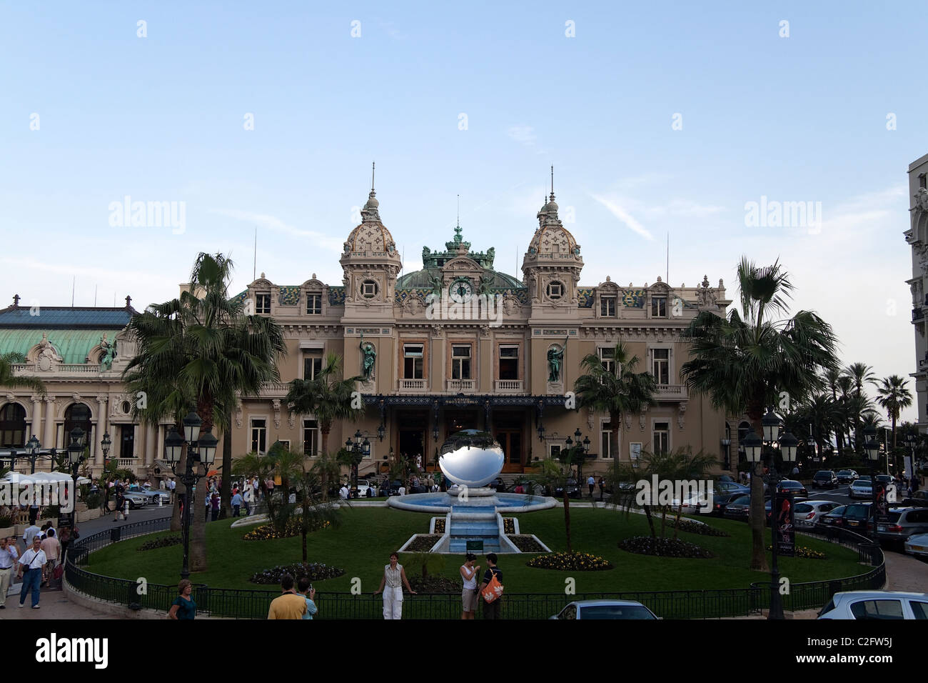 1. Oktober 2009 – Stadtteil Monte-Carlo, Monaco - ein Blick auf die Fassade des das berühmte Casino Monte Carlo Stockfoto