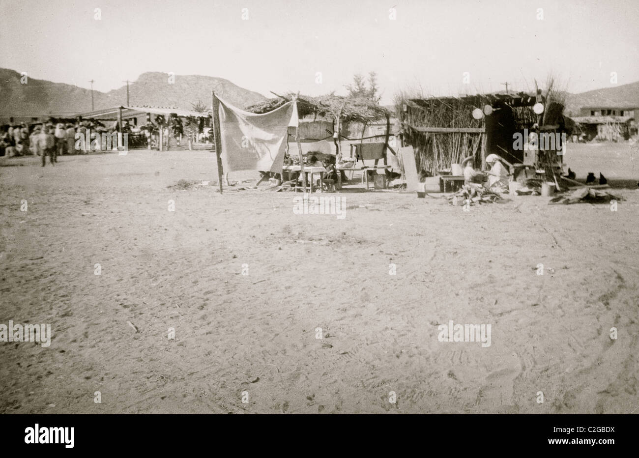 Yaqui Indianerlager, Ortiz Stockfoto