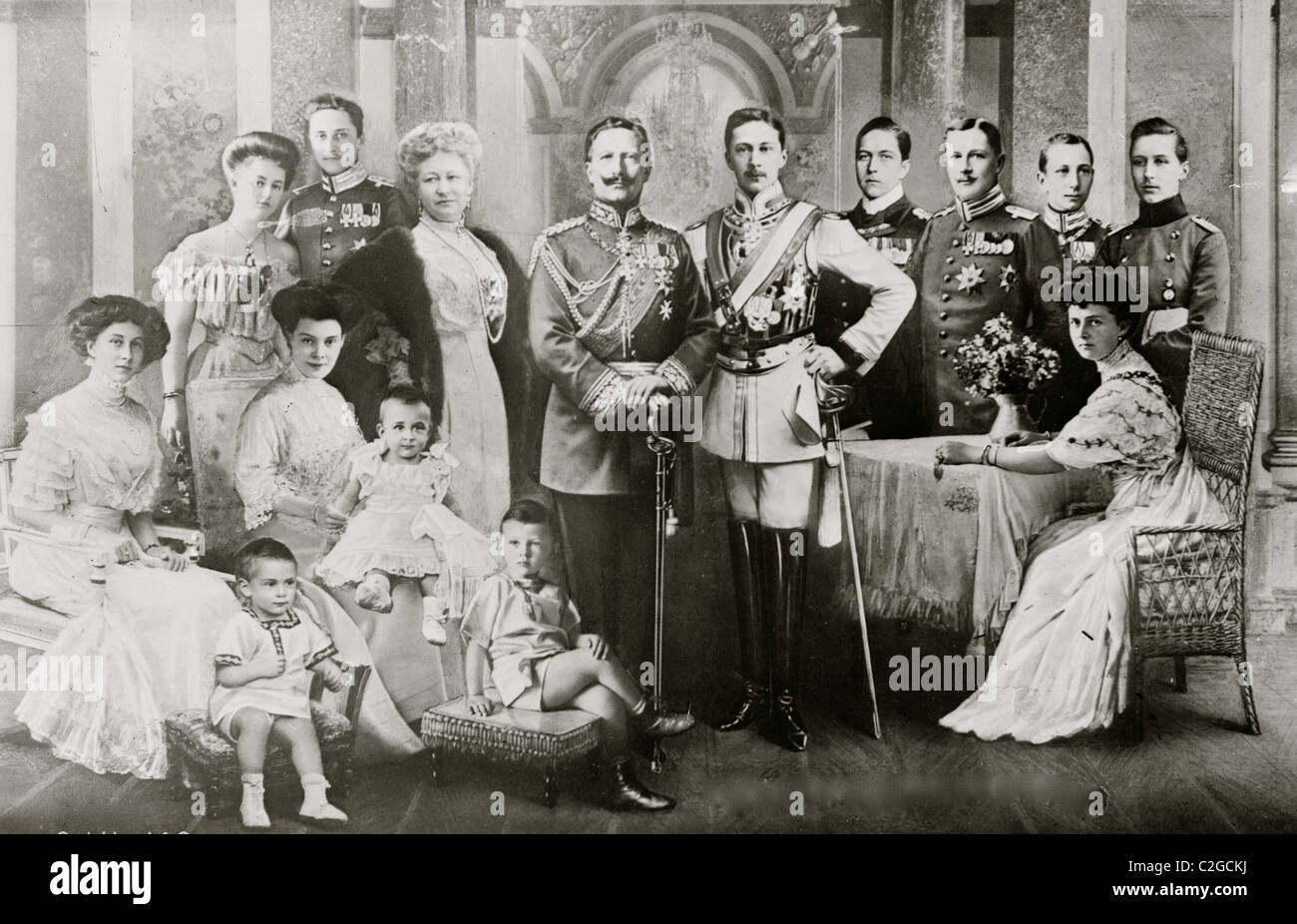 Deutsche kaiserliche Familie Stockfoto