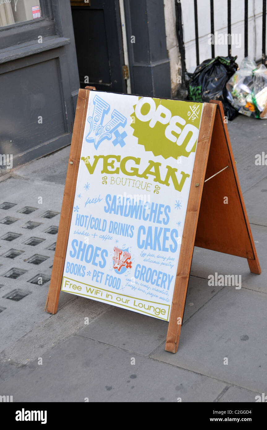 Vegan Boutique Kings Cross vegane Lebensmittel Stockfoto