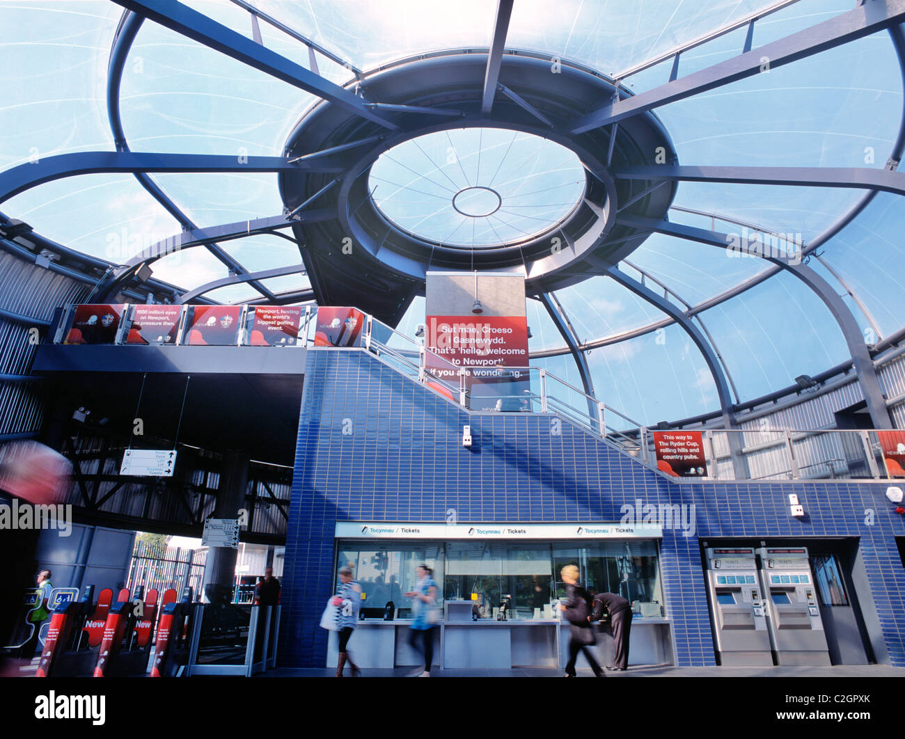 Sanierten Bahnhof, Newport, South Wales UK Gwent Stockfoto