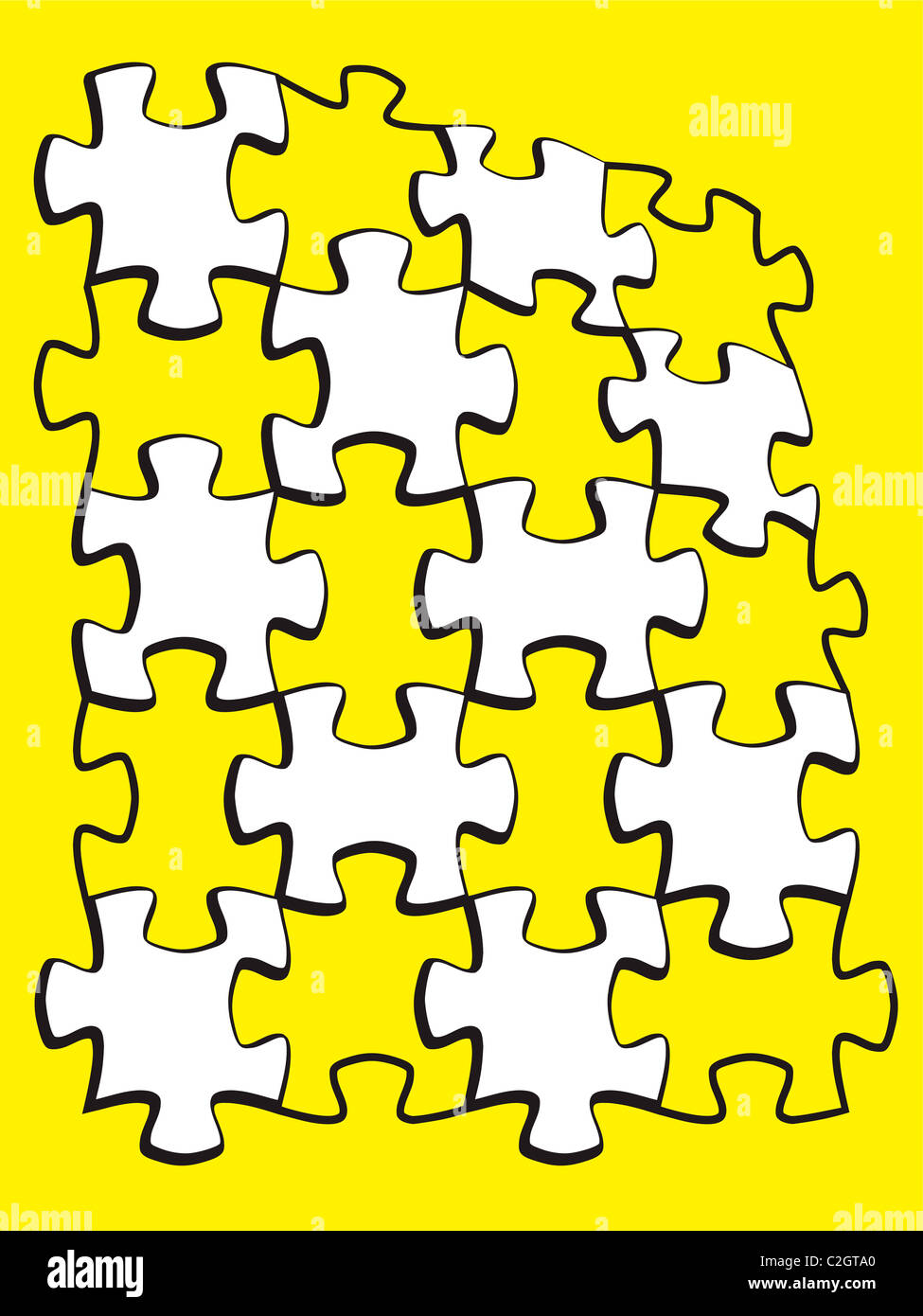 Puzzle-Teile farbigen Hintergründen. Stockfoto