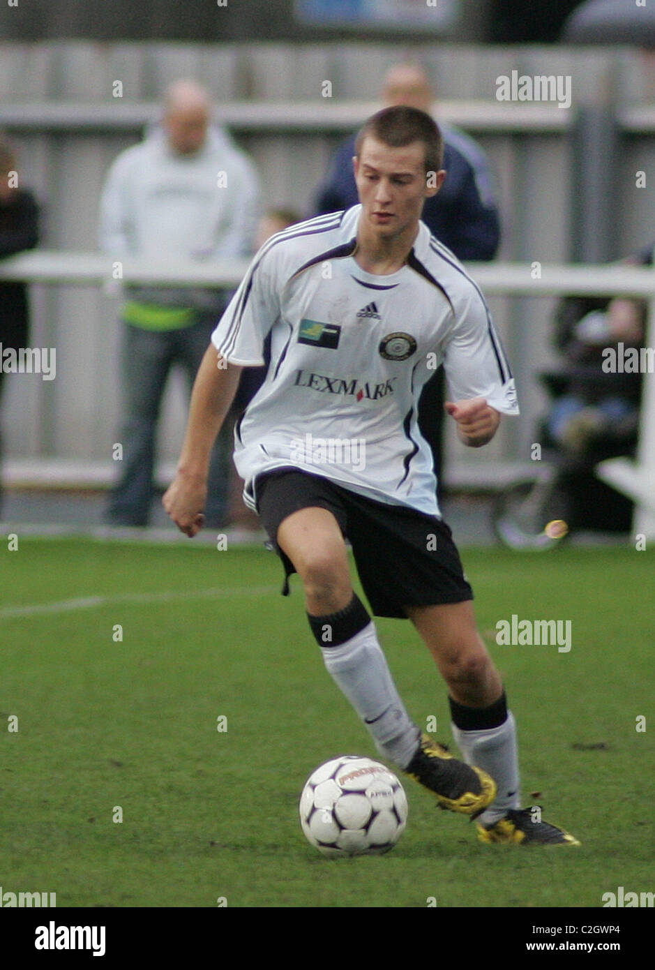 Emmerdale Allstar Charity Fußball Spiel Tadcaster Allstars vs. Emmerdale Allstars in Tadcaster Fußball Boden London, England Stockfoto