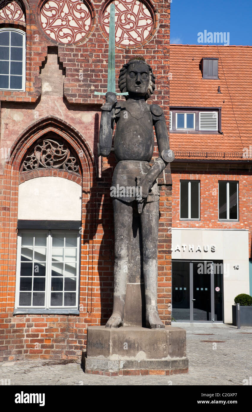 Roland-Statue, Brandenburg ein der Havel, Deutschland Stockfoto