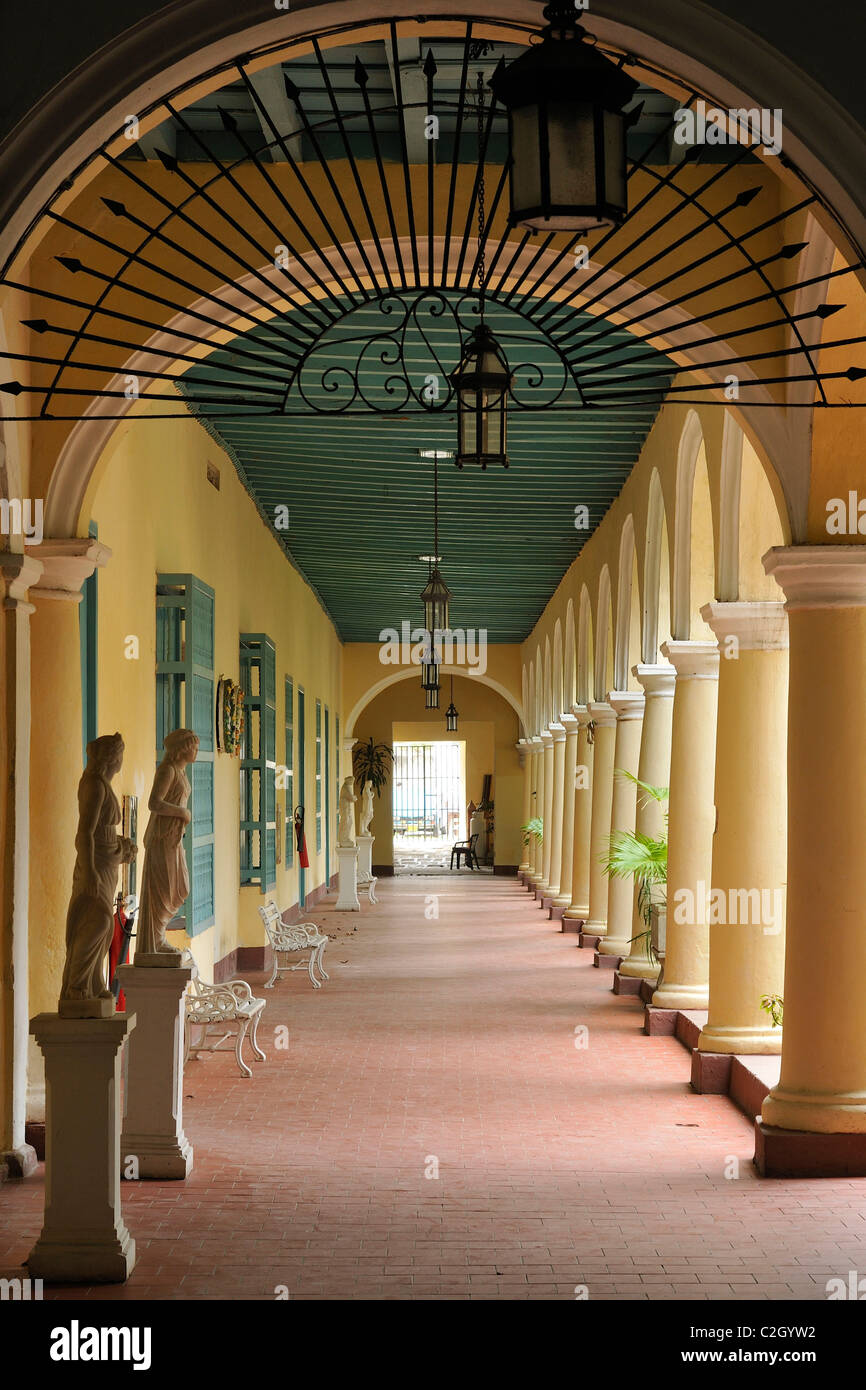 Havanna. Kuba. Portikus in der Convento de Santa Clara de Asis, 1644 abgeschlossen, Habana Vieja/Altstadt Havannas. Stockfoto