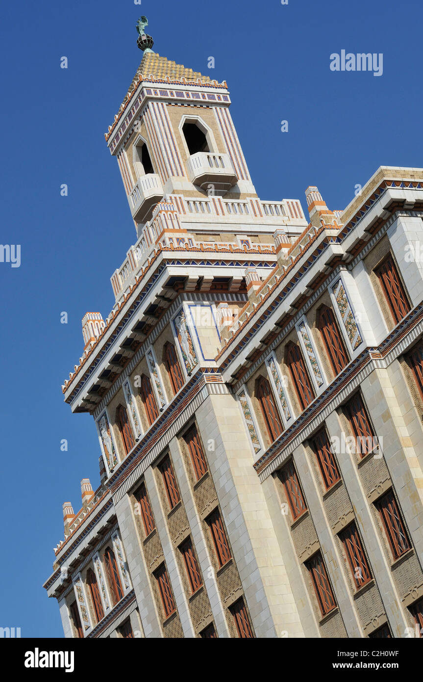 Havanna. Kuba. Habana Vieja / alte Havanna. Art-Deco-Edificio Bacardi, abgeschlossen im Jahre 1929. Stockfoto