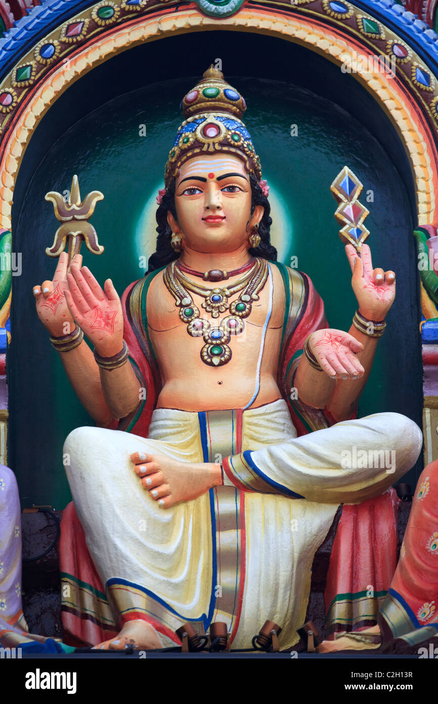 Singapur, Chinatown, Sri Mariamman Hindu-Tempel Stockfoto Singapur, Chinatown, Sri Mariamman Hindu-Tempel Stockfoto