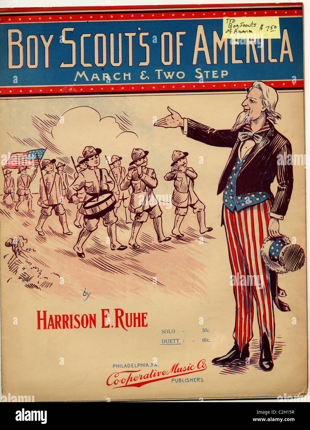 Boy Schritt Scouts of America März & zwei Stockfoto