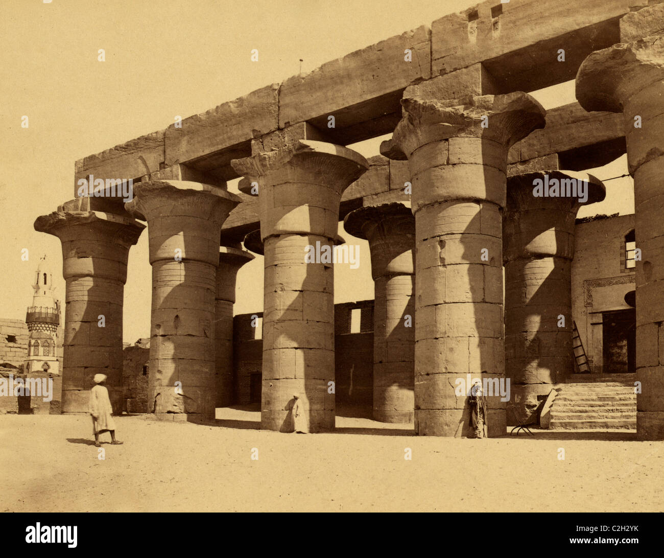 Ägypten - Luxor - Säulen des Portikus Stockfoto