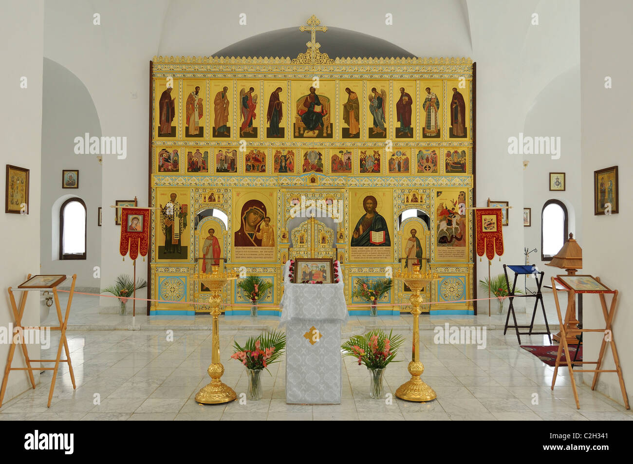 Havanna. Kuba. Habana Vieja / alte Havanna. Muttergottes von Kazan Russisch Orthodoxen Kirche. Stockfoto