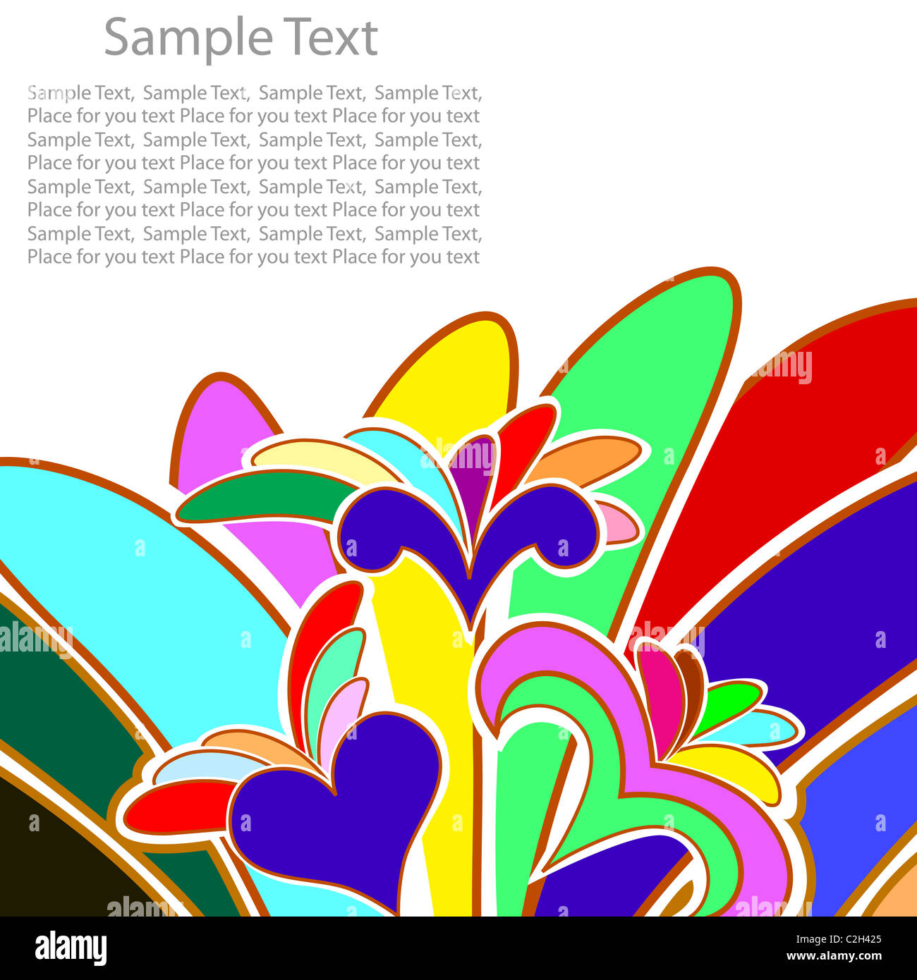 Abstraktes Vektor floral Hintergrund Design einsetzbar Stockfoto