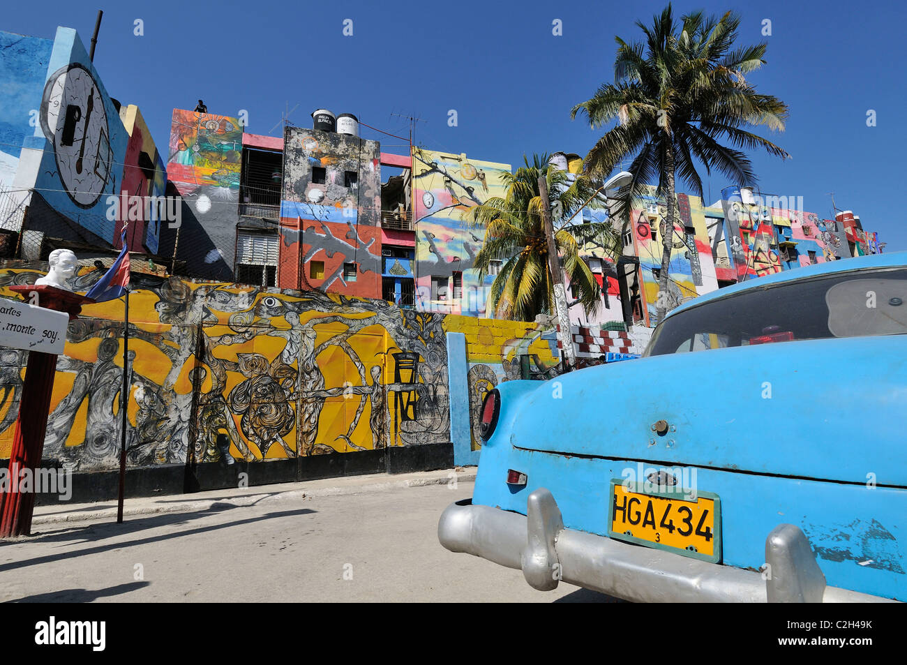Havanna. Kuba. Callejon de Hamel, Centro Habana. Stockfoto