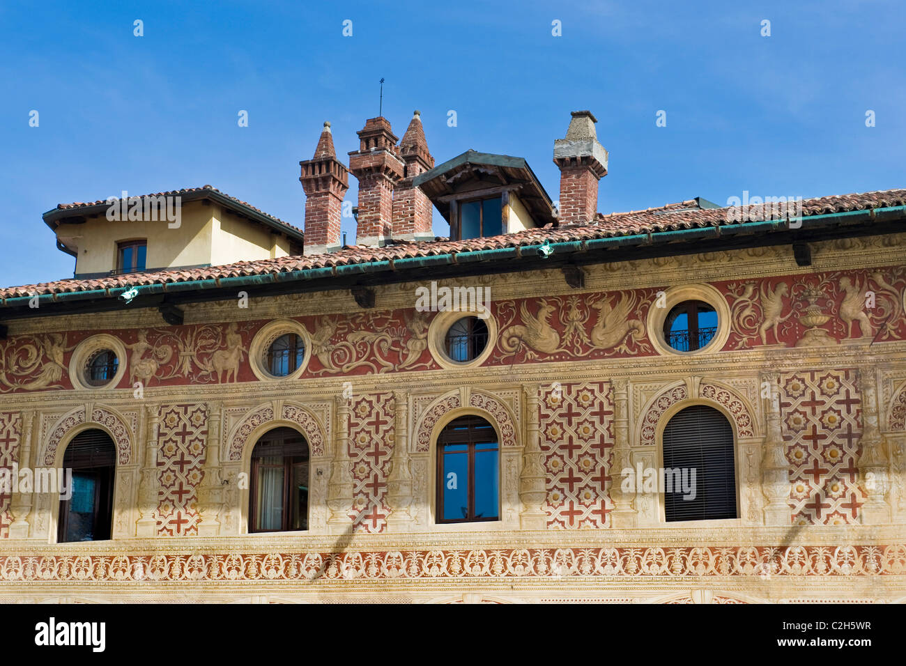 Piazza Ducale, Vigevano, Italien Stockfoto