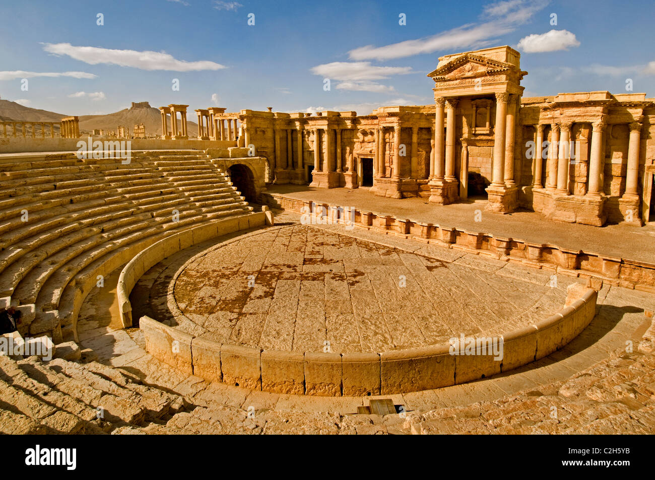 Römisches Amphitheater Theater Arena cirque in Palmyra Syrien zweiten Jahrhundert, 2. Jahrhundert Stockfoto