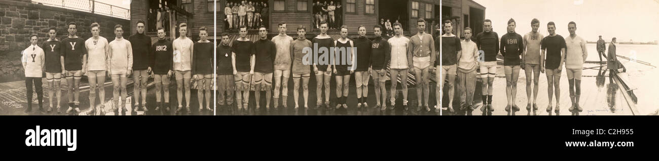 Yale Varsity Crew und Ersatzstoffe Stockfoto