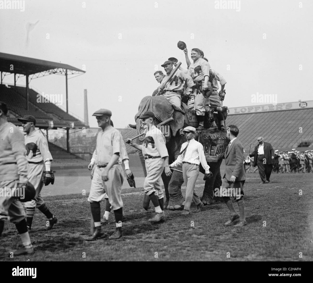 Republikaner Baseball-Team mit Elefanten Stockfoto