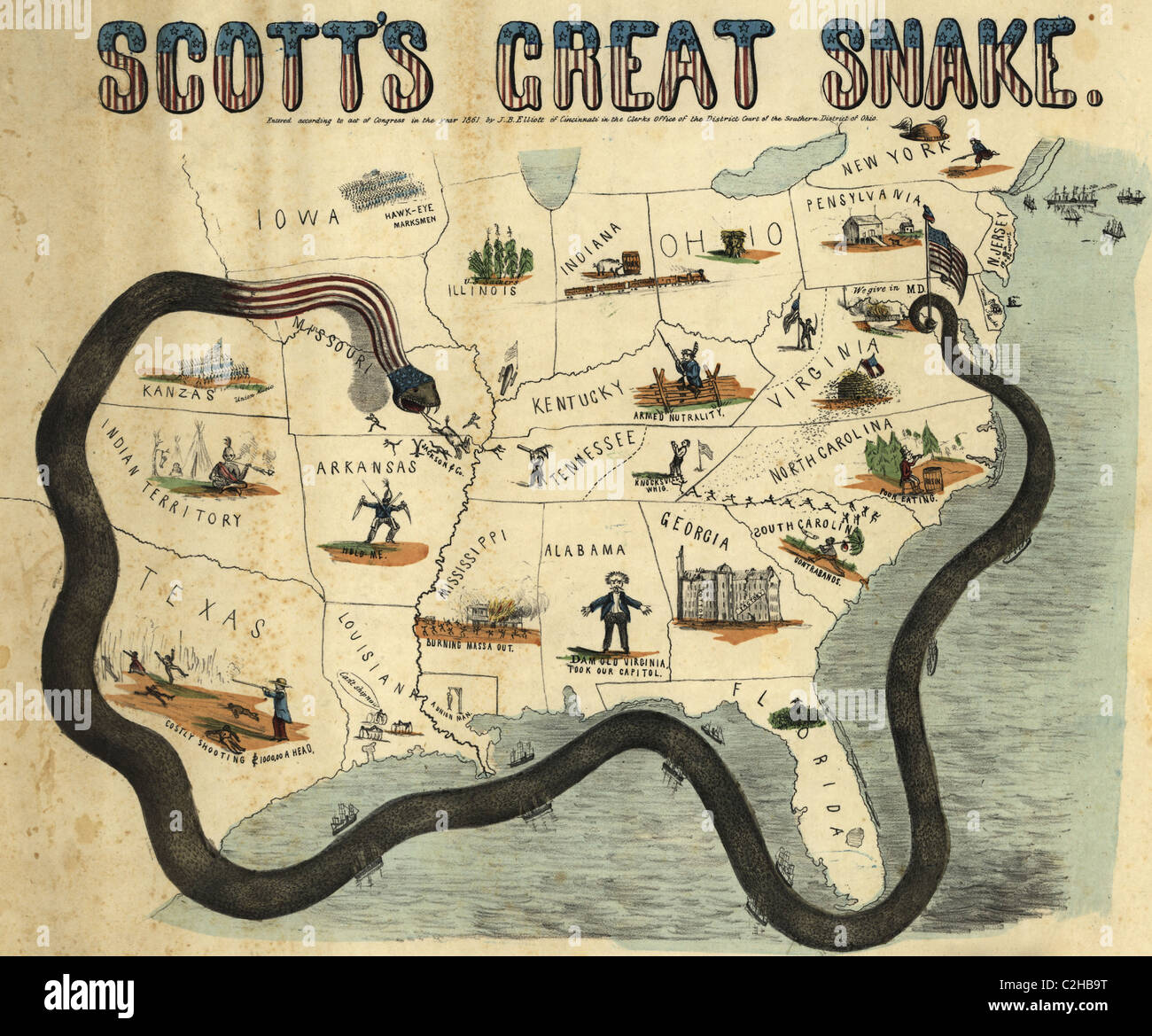 Scotts großen Schlange - Anaconda Plan Stockfoto