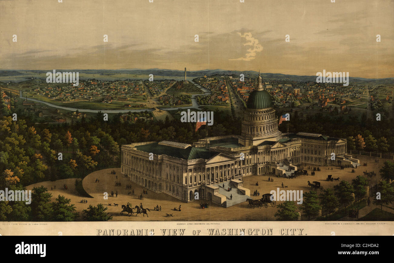 Ansicht des Kapitols in Washington, DC 1853 Stockfoto