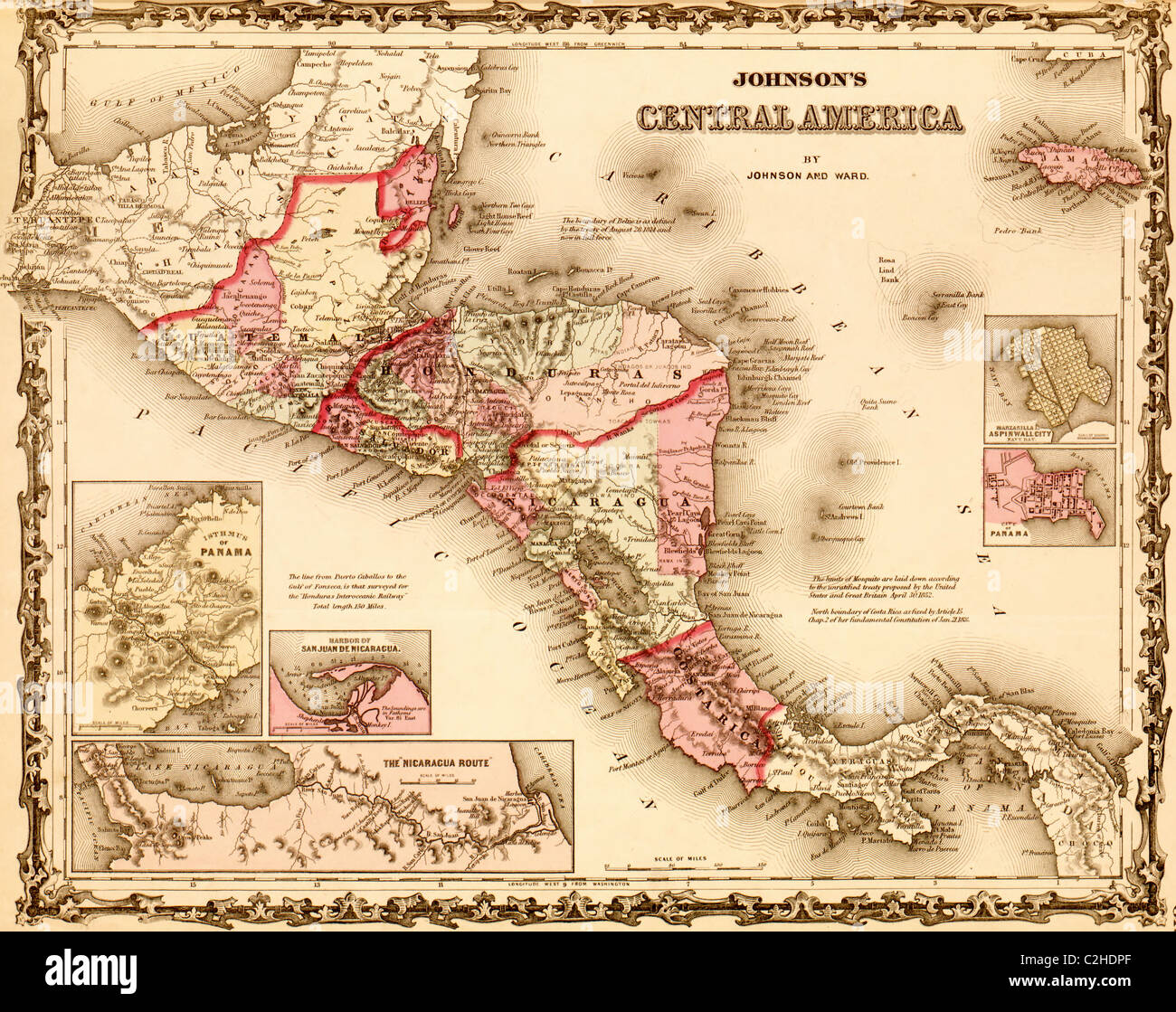 Zentralamerika 1862 Stockfoto