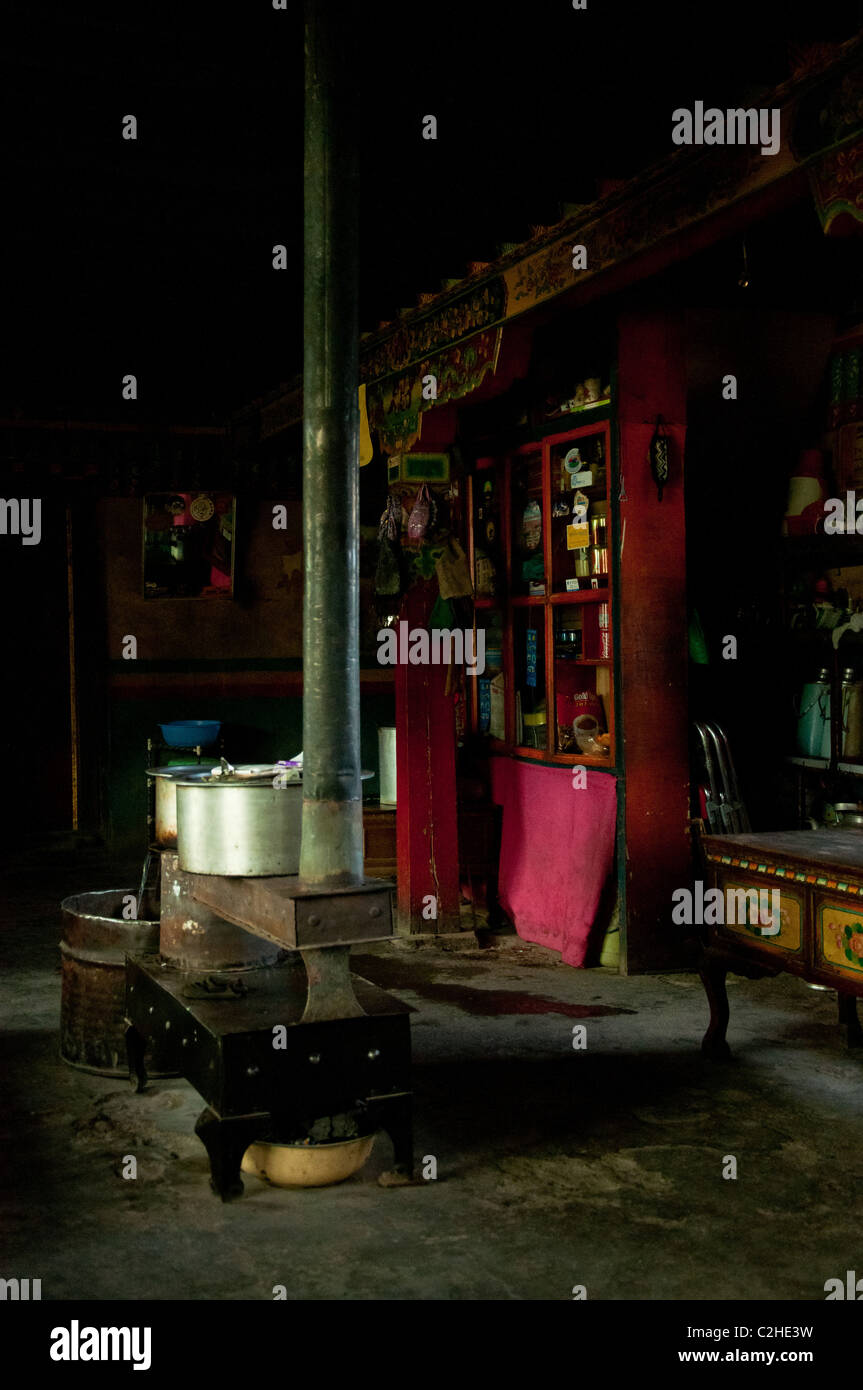 Tibetische Tees-Shop in Tingri, Tibet Stockfoto