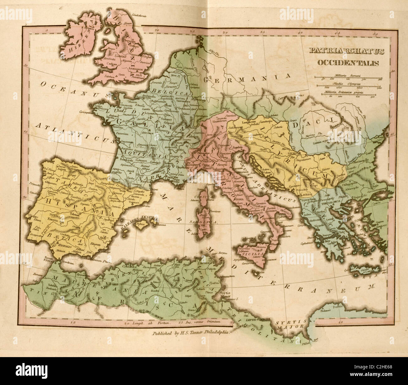 Land der Patriarchen in Westeuropa - 330 CE Stockfoto