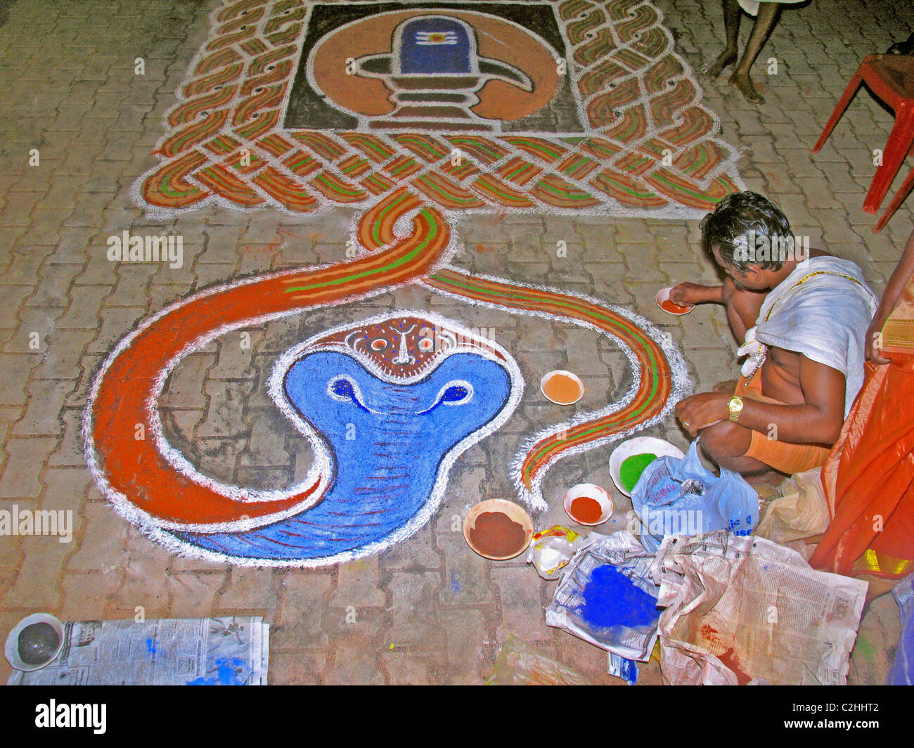 Bunte Rangoli Stockfoto