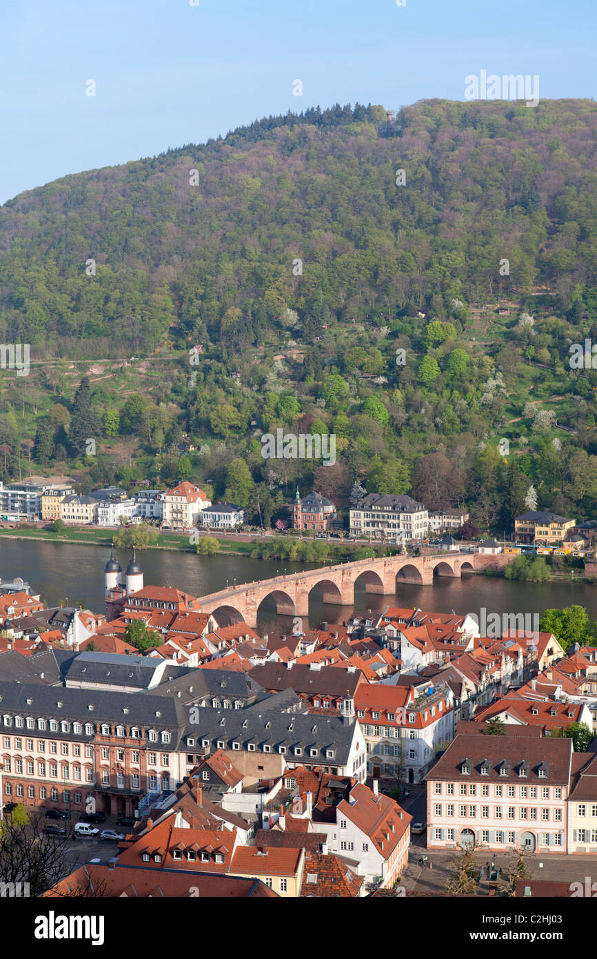 alte Brücke, Heidelberg, Baden-Württemberg, Deutschland Stockfoto