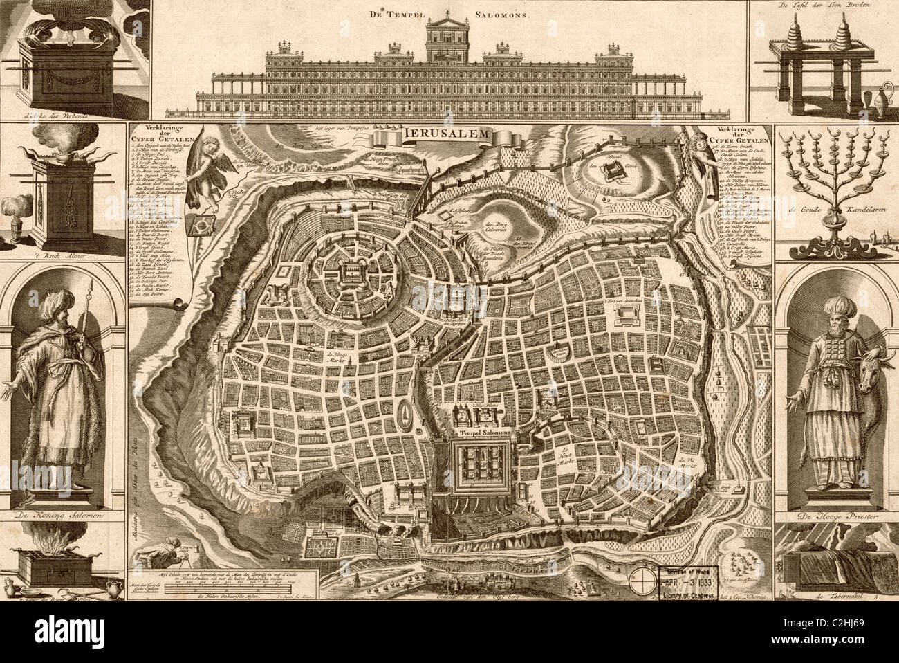 Jerusalem & Salomos Tempel Stockfoto