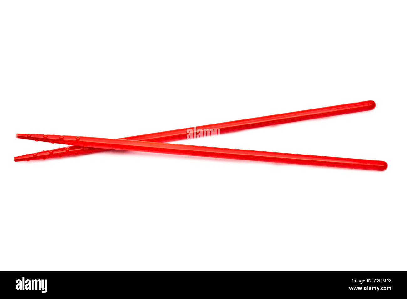 Roten Stäbchen isoliert auf weißem Hintergrund Stockfoto