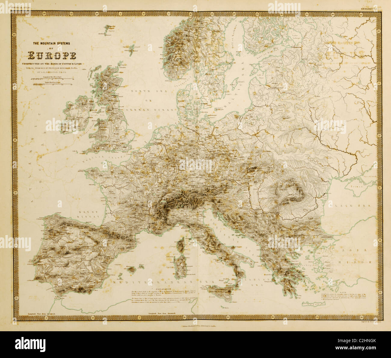 Berg-Systeme Europas Stockfoto