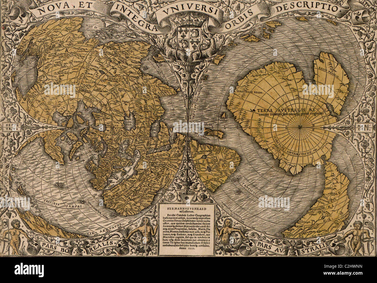 Erde - 1531 - Weltkarte Stockfoto