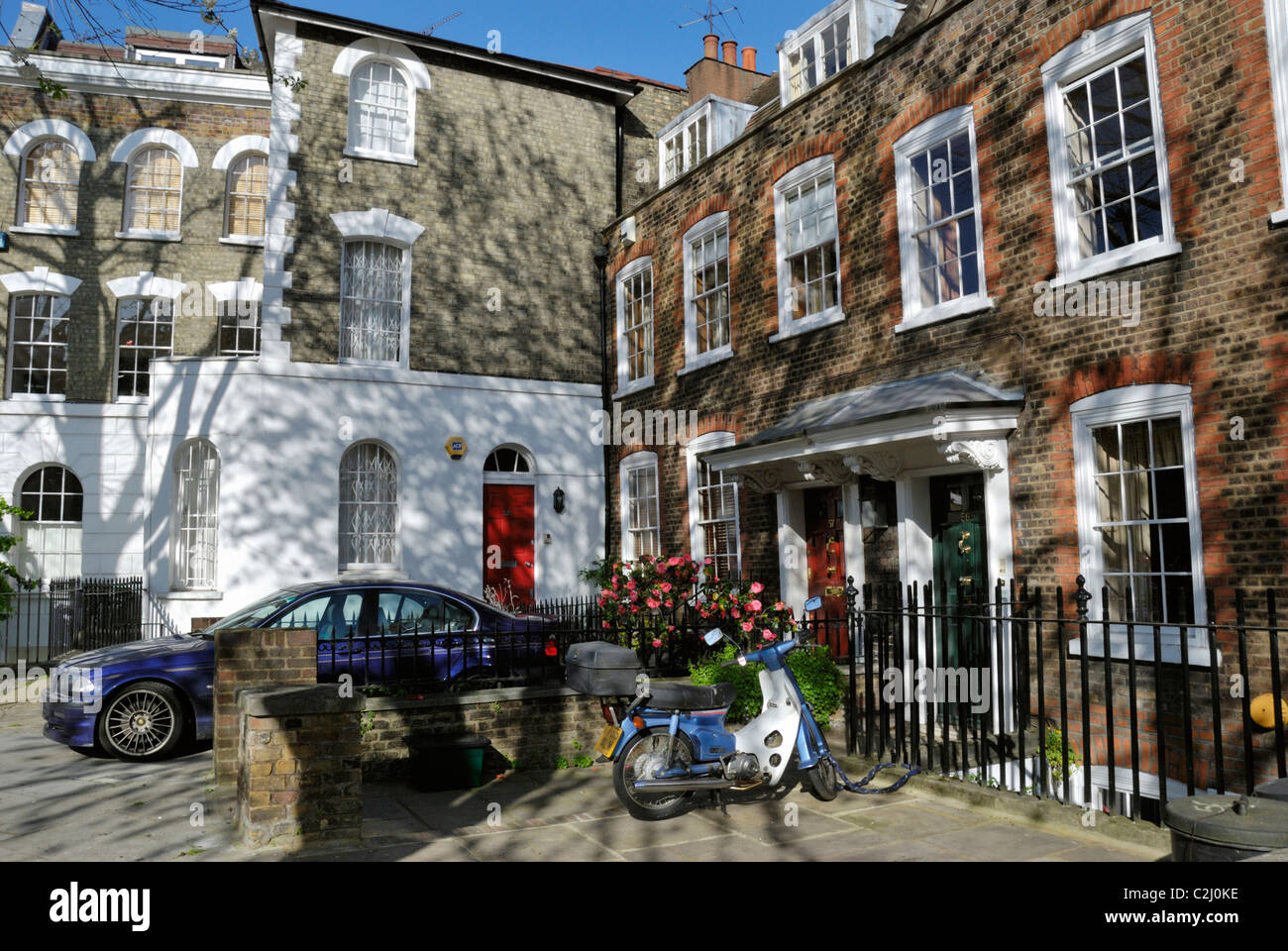 Häuser in Islington N1, Colebrooke Row, London, England Stockfoto