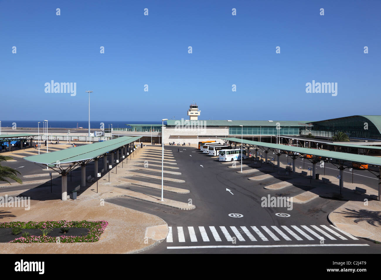 Flughafen auf der Kanarischen Insel Fuerteventura, Spanien. Stockfoto