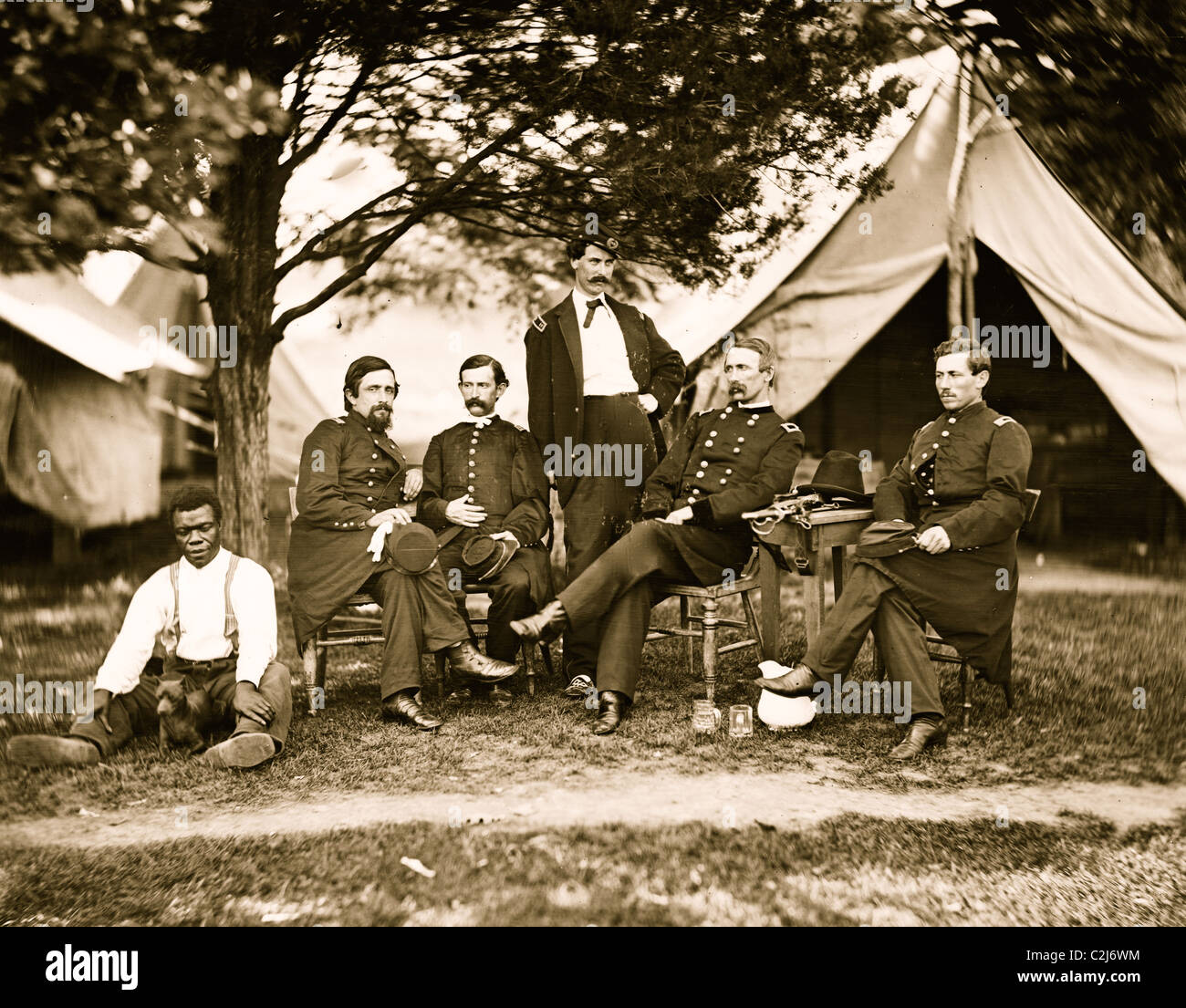 Washington, District Of Columbia]. General Napoleon Bonaparte McLaughlen und Personal Stockfoto