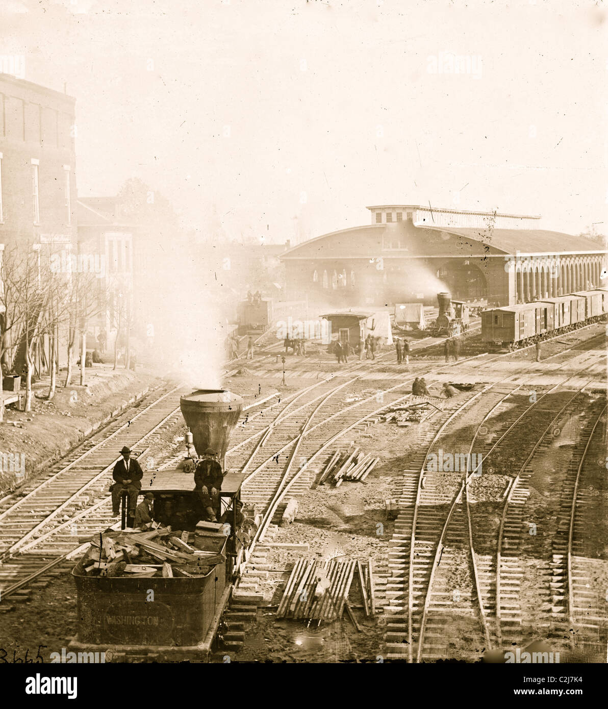 Atlanta, Georgia. Gleise-Höfen Stockfoto