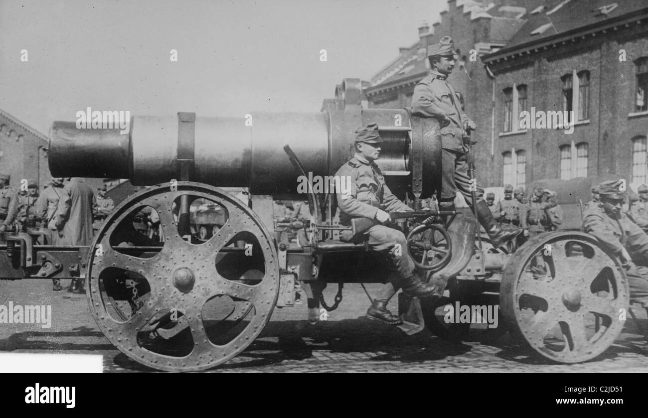 Österreichischen Belagerung Waffe in Belgien Stockfoto